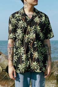 Simple&Raw - เสื้อเชิ้ต BH740 BlueHawaii Shirts (Black)