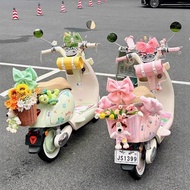 Yadea Modern Bloom Retro Basket Blue Large Electric Scooter Rear Decoration Cute Girl Modification A
