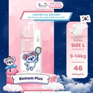 (Không Quà) Tã/Bỉm Dán Và Quần Hàn Quốc BEMOM PLUS Chuyên Gia Bỉm Đêm Chống Trào Đến 12h Size M-3XL