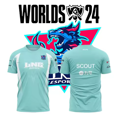 2024 New LNG E-sports Club Limited Jersey T-shirts League Of Legends Fashion Support T Shirt GALA Fa