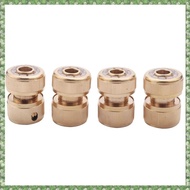 (A X D Z)4 Pc Brass Hose Connector Hose End Quick Connect Fitting 1/2 inch