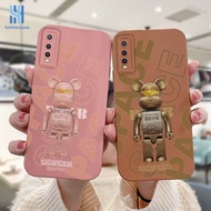 Soft Case Motif Robot Mata Beruang Coklat Untuk Vivo Y12S Y12 Y20 Y91C