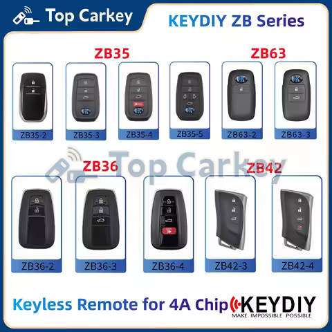 KEYDIY KD ZB Series ZB35 ZB36 ZB42 ZB63 Universal Smart Key 4A Chip for Toyota Corolla Camry Avalon 