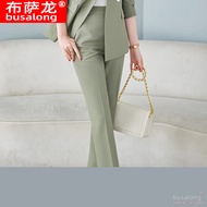 RYRYSTYLE เสื้อเบลเซอร์6602สำหรับผู้หญิงสูทมืออาชีพแขนยาวกางเกงขายาว