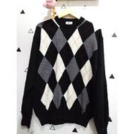 ARGYLE PREMIUM BALLOON HAND SWEATER