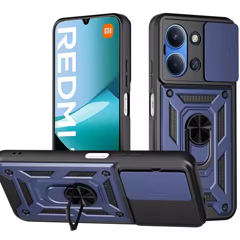 (Only fit 4G Version) Armor Case For Poco C85 4G Case Shockproof Ring Back Cover For Xiaomi Poco C85