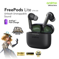 oraimo TWS Earphone Bluetooth Stereo V5.3 Freepods Lite Baterai Tahan Lama Tahan Air Tahan Air Enc H