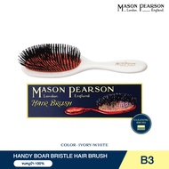 MASON PEARSON Regular Handy Bristle B3 หวีขนหมูป่าล้วน หวีแปรงผม ขนาดเล็ก