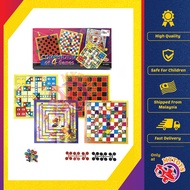 Compendium World Cup 4 Games / Ludo Aeroplane / Chess Draughts Checkers / Snake and Ladder Board Gam