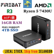 Firebat R3 AMD Ryzen 5 7430U Windows Mini PC 16GB DDR4 RAM 2TB SSD Gaming Computer Gaming PC Gaming
