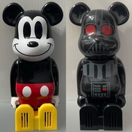 「中古一套共兩件」Cleverin x Be@rbrick Mickey Mouse 加護靈米奇老鼠 & Darth Vader 黑武士 確認款模型公仔，呎吋像 bearbrick 200% 大小（不