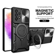 Samsung A73 5G - EvoX Army Flash Flip Lens Armor Case Shockproof Phone Case