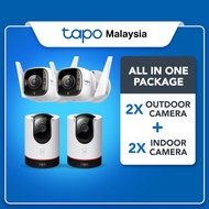 【Tapo CCTV Bundle】4 Cameras (2 Indoor C225 + 2 Outdoor C325WB) Smart Home Security AI Detection