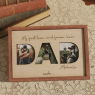 Dad Photo Collage, Fathers Day Gift, Personalized Dad Frame, Gifts for Him, Best Dad Photo Collage, 