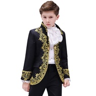Boy Prince Costume Victorian Gothic Palace Blazer Suit Royal King Outfit Party Cosplay Halloween Cos