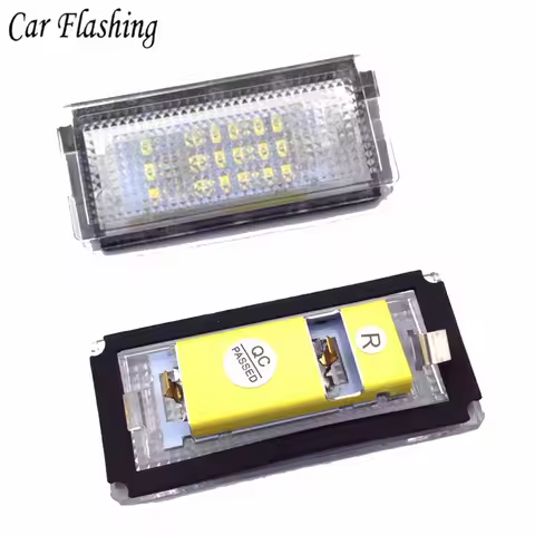 Car Flashing 2Pcs Auto Canbus White 12V No Error Led License Plate Lights For BMW E46 4D 1998-2003 T