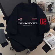 Men's T-Shirt Trendy Black T-Shirt DEKKRY23 Oversize - Combination of Letters, Numbers & Words Ephem