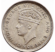 Vintage 1941 10 Cent George VI Silver Coin