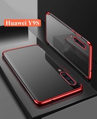 [ส่งจากไทย] Case Huawei Y9s เคสหัวเว่ย Y9S เคสนิ่ม TPU เคสใสขอบสี เคสสวยและบาง