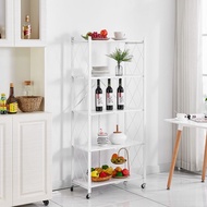 ۩✷❈Foldable kitchen wheeled shelf 3 4 5 layer organizer steel racks with wheels shelves home storage