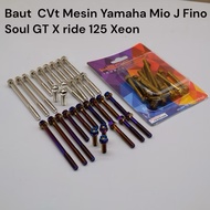 MESIN CVT ENGINE BLOCK PROBOLT BOLT 2 KEYS MIO J GT SOUL FINO PRICE FULL SET CVT ENGINE Skru Salaya 