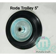 5" whell onlly trolley wheels, 5 inch rubber wheels, cart wheels, trolly wheels