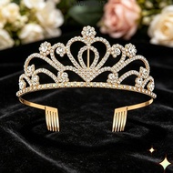 LINDW99HT King Crown, Adjustable Alloy Queen Tiara, Elegant Crystal Lightweight Baroque Style Queen 