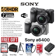 (SONY MALAYSIA SET)Sony FREE👉EXTRA BATTERY ORIGINAL sony a6400 16-50mm a6400/64gb/bag/tripod/hoya uv