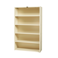 ชั้นวางหนังสือเหล็ก ชนิดชั้นตรง สีครีม S102