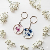 [Ready Stock] Transparent Resinart Flower Keychain - Souvenir l Unique Gift l Unique Gift l Accessor