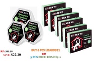 LIZARD911 NATURAL LIZARD REPELLENT 25gm - 6PCS (FREE 3PCS ROACH 911)