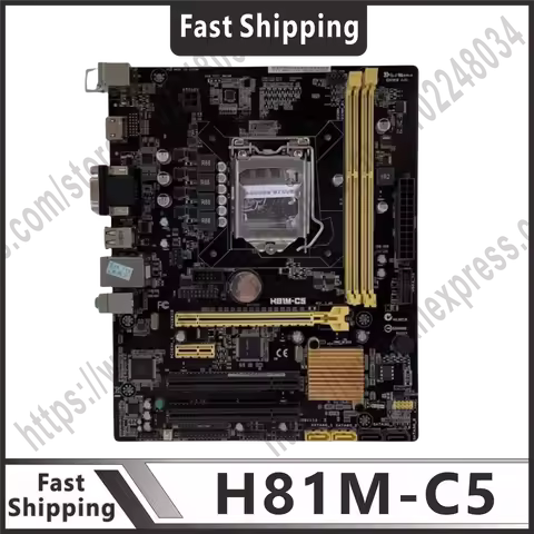 motherboard H81M-C5 motherboard H81 LGA 1150 DDR3 16GB PCI-E 2.0 USB3.0 Micro ATX for Core i5-4430 C