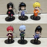 GANTUNGAN Naruto Hinata Sasuke Gaara Itachi Kakashi Figure Keychain
