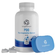 High Purity PQQ Supplement - 180 Caps - PQQ 20mg - Mitochondrial Supplements - Quinine Capsules - AT