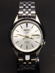 นาฬิกา ไซโก้ ผู้ชาย Seiko 5 รุ่น SNKL15K1 Automatic 21 Automatic Men's Watch Stainless หน้าปัทม์สีเงิน  สายสีเงิน  ของเเท้ 100% CafeNalika