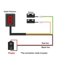 Pz: 6 Speed Universal Motorcycle Motorbike Digital Gear Indicator LED Display Shift Lever Magnet Gea