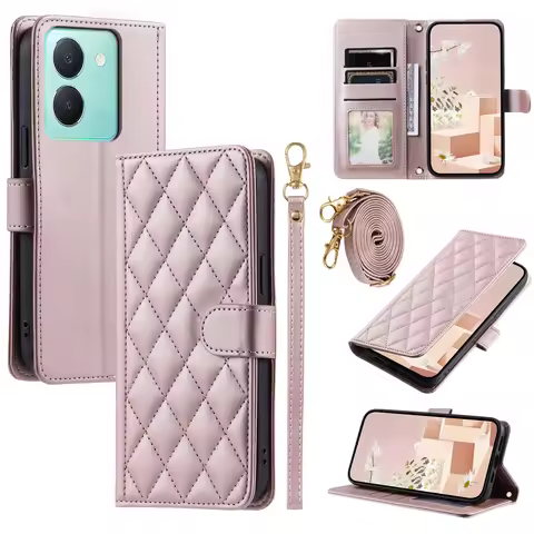 For VIVO Y78 5G / Y77T 5G / Y100i 5G Phone Case Crossbody Back Long Lanyard Silicone Protective Case