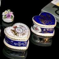 英國製Royal Crown Derby 女王1997心型鑽戒項鏈珠寶收納首飾盒