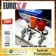 EUROX AIR TOOLS KIT - 5 PCS AIR TOOLS SET (SPRAY PAINT GUN, BLOWING AIR GUN, WASHING GUN, INFLATING 