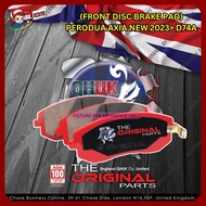 FRONT DISC BRAKE PAD (QHUK) PERODUA AXIA 2023> D74A LATEST (DEPAN SET)