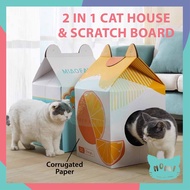Cat House Milk Box Cat Tree Scratcher Board Play Claw Home Scratch Mainan Kucing Rumah Cat Bed 猫抓板猫窝牛奶盒