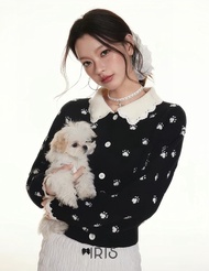 「สินค้าลิขสิทธิ์แท้」IRIS 25AW l IS25806 Gentle kitty sweater / skirt เสื้อผ้าผู้หญิง แขนยาว เสื้อคลุ