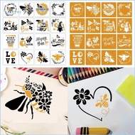 VA 16pcs Sunflower PET Templates Large DIY Graffiti Drawing Stencil 6 x 6 for Home School Classroom 