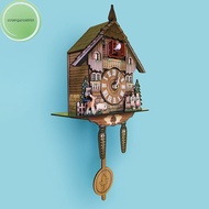 strongaroetrtn Cuckoo Clock Wall Clock Handicraft Vintage  Cuckoo Tree House Clock sg