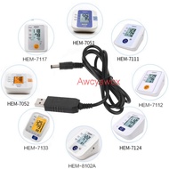 DC 6V 500mA 600mA 700mA 800mA 1A USB cable power supply Adapter for Omron HEM-7121 7120 M2 Basic Blo