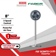 Faber 8" Stand Fan FSF SCENTO C5311 Kipas Berdiri with 3-Speed Control Built-In Aromatherapy
