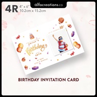 🎉🎉 BIRTHDAY CARD PARTY INVITATION CARD PRINT 5R 4R with Envelope