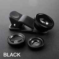 EMARA1 3in1 Fisheye Wide Angle Micro Camera Lens for iPhone Xiaomi Redmi 3IN1 Zoom Fish Eye Len for 