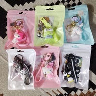 Sanri0 Keychain Kur0mi Mel0dy Cinnam0r0ll Kitty Badtz Keroppi with Freegift