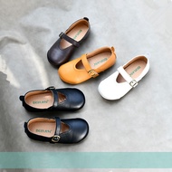 Children retro leather shoes princess elegant genuine leather shoes baby spring and autumn school style single shoes